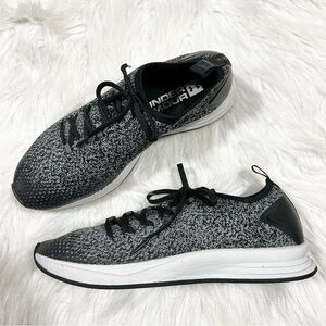 Under Armour Charged Covert Knit Charcoal‎ and White Athletic Sneaker Shoes 9